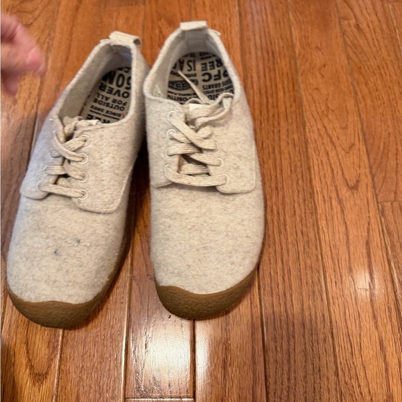 KEEN Wool Lace Up Shoes Beige Felt Comfort Sneakers Women 8 - Picture 6 of 7